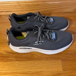 Skechers Charcoal and White Go RunRunning Shoes